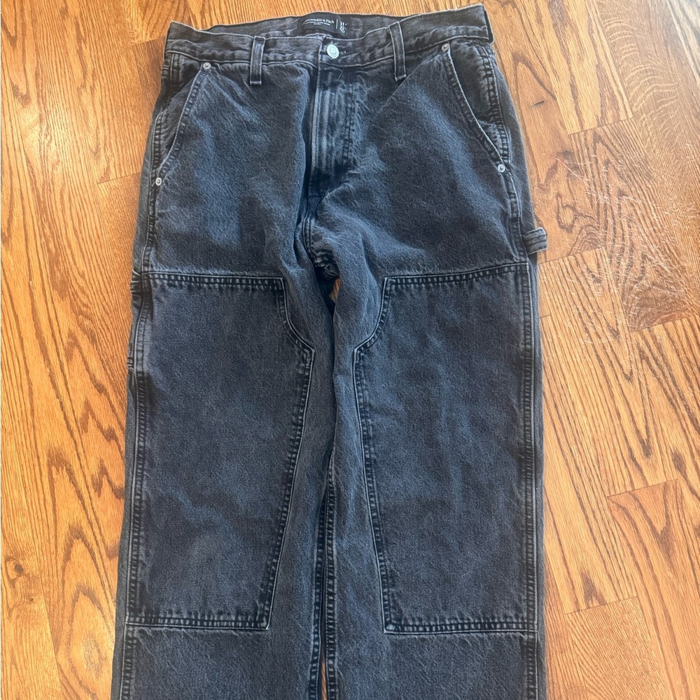 Abercrombie & Fitch Black Relaxed Jeans